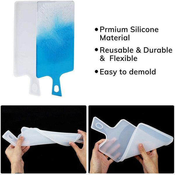 Silicone Coaster Resin Casting Mold Epoxy Fruit Tray Plate Mould Craft Tool DIY