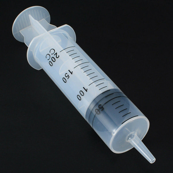 UP 20PCS 200ml Plastic Large Syringe Luer Measuring Nutrient Fit For Lab Kitchen