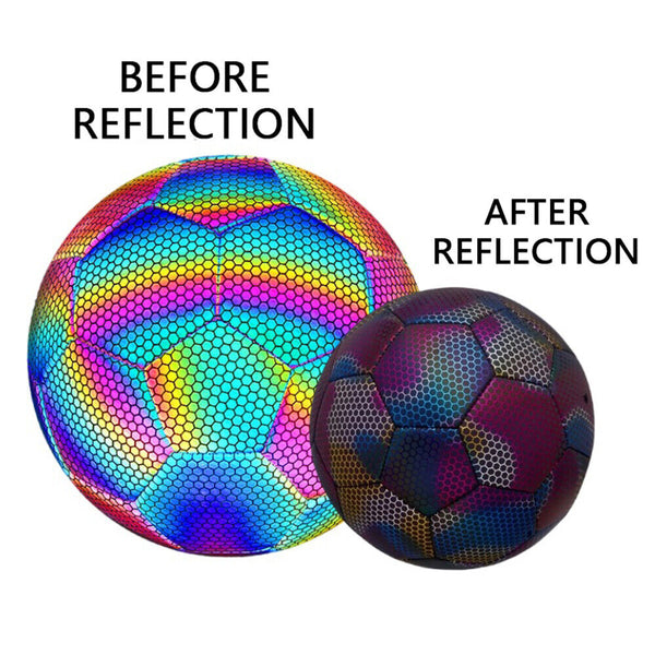 Reflective Soccer Ball Luminous Night Glow Footballs Student Training RL