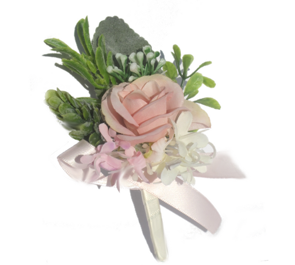 12X DIY Corsage Buttonhole Brooch Pins Flower Holder Wedding Party Bridal Prom