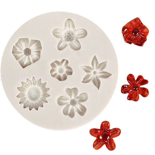 Daisy Silicone Cake Decor Mould Fondant Sugarcraft Chocolate Baking Resin Mold