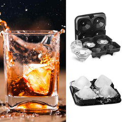Large Ice Diamond Maker Ice Cube Tray Skull Ice Cube Cocktails Molds Whiskey