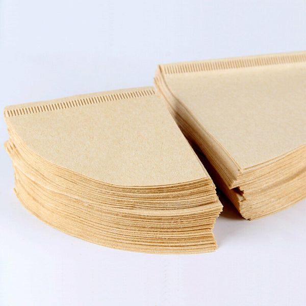 40pcs Cone 102 Coffee Filter Paper Natural Unbleached Original Wooden Drip Paper