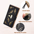 2X Womens Long Leaf Bifold Wallet Leather Card Holder Purse Zipper Buckle Clutch
