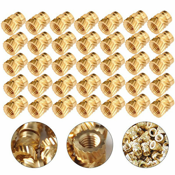 M4 Female Brass Knurled Female Threaded Insert Embedment Nuts AUS