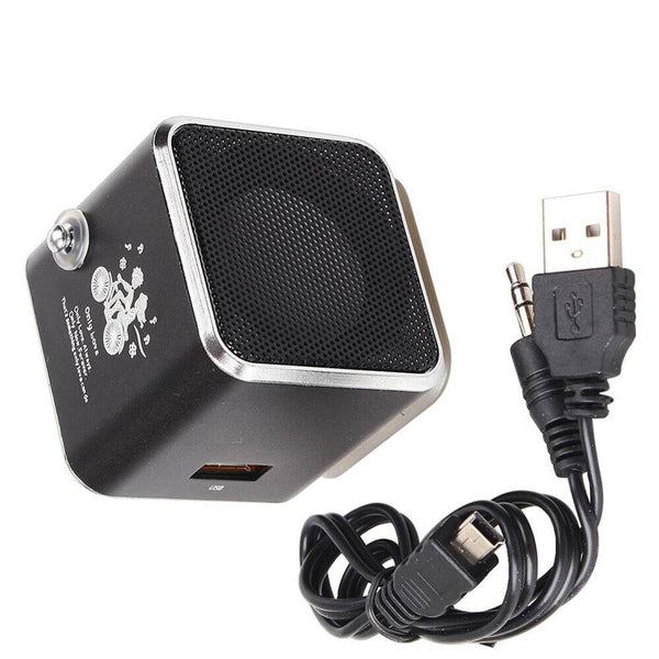 Stereo Speaker USB FM Mini Digital TF Rechargeable Radio Portable Player MP3