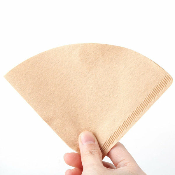 40pcs Cone 102 Coffee Filter Paper Natural Unbleached Original Wooden Drip Paper
