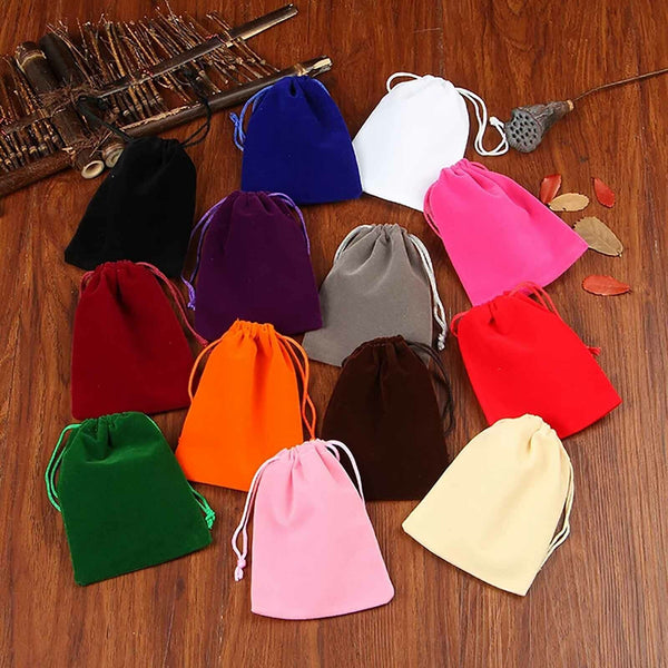 UP 100X Velvet Pouch Drawstring Bags Wedding Favour Gift Party Jewellery Packing