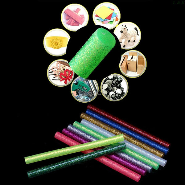 50pcs Multi Colour Hot Melt Glue Sticks Glitter For Electric Glue Gun Craft DIY