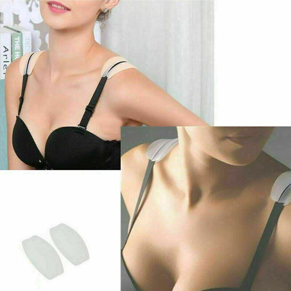 Silicone Under Bra Strap Pads Cushions Holder Non-slip Shoulder Pain Relief