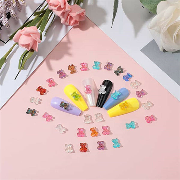 640x Bear Nail Art Jewelry Nail Art Charms 3D Nail Ornaments Nail Art Decoration