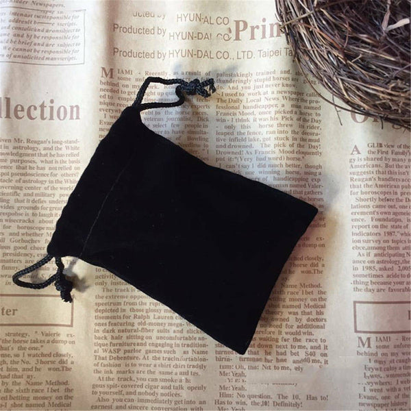 UP 300X Velvet Jewellery Gift Bag Wedding Favour Drawstring Pouch 10*14cm Black