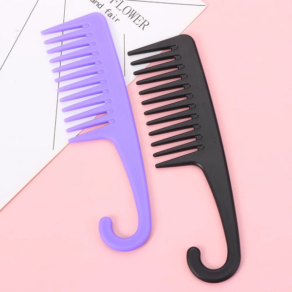 2x Hair Comb Large Wide Tooth Comb Shower Curl Wet Bathroom Salon Anti-static Co