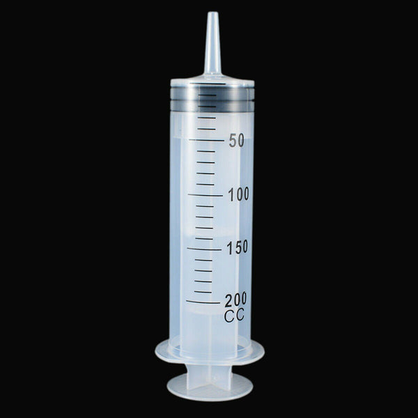 UP 20PCS 200ml Plastic Large Syringe Luer Measuring Nutrient Fit For Lab Kitchen