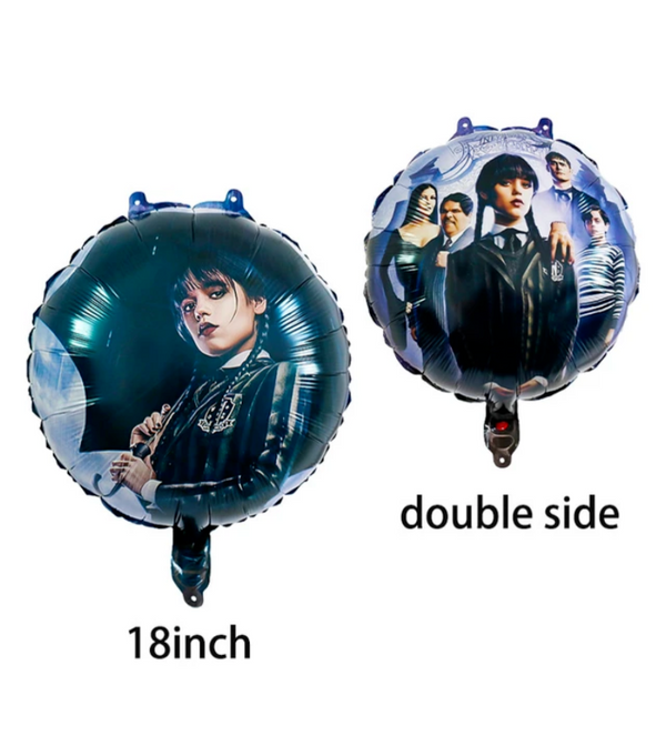 5pcs Wednesday Addams Foil Balloon Set Party Supplies Birthday Decoration