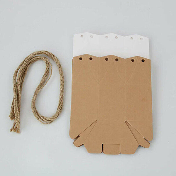 50Pcs Xmas Candy Gift Box Bag Pillow Favor Kraft Paper Gift Favour Wedding Party