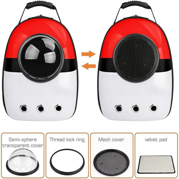 Cat Dog Breathable Pet Carrier Bag Outdoor Travel Transparent Space Backpack AU