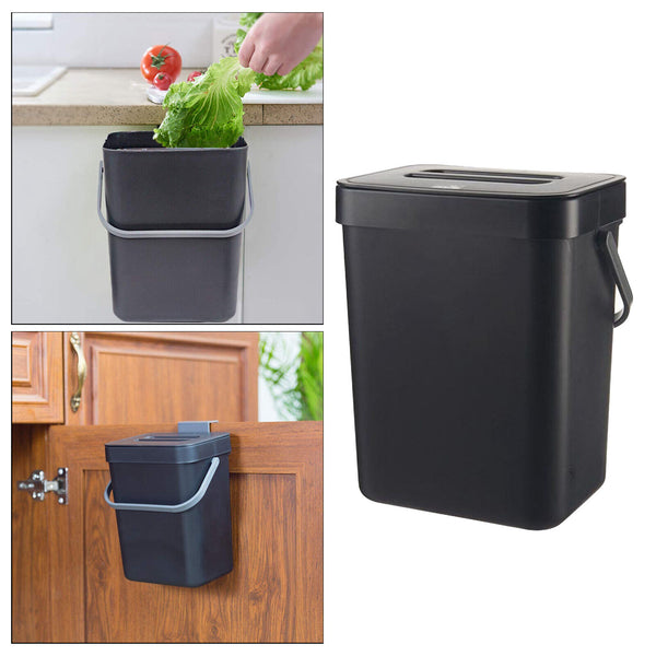 3L Waste Trash Can Cupboard Door Hanging Wall Mounted Kitchen Rubbish Bin AUS