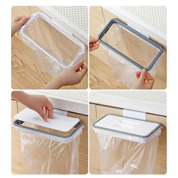 Hanging trash Garbage Waste Bag Holder Cupboard Bracket Racks Rubbish Bag Tools
