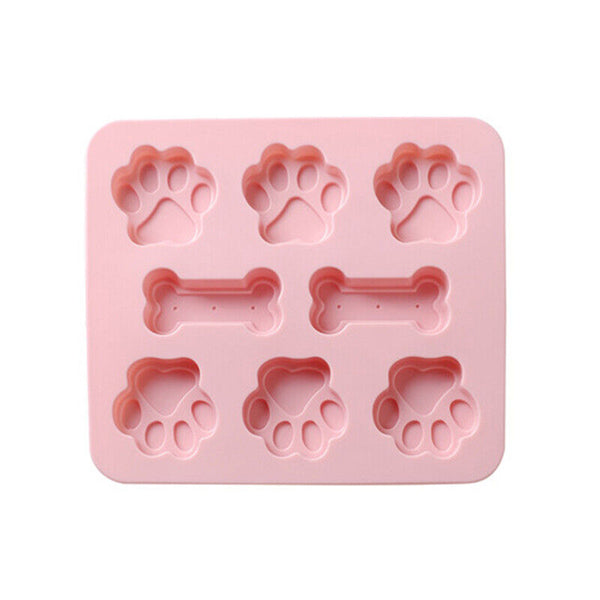 2pcs Silicone Dog Paw Bone Cake Chocolate Mold Cookie Baking Ice Mould Tools AU