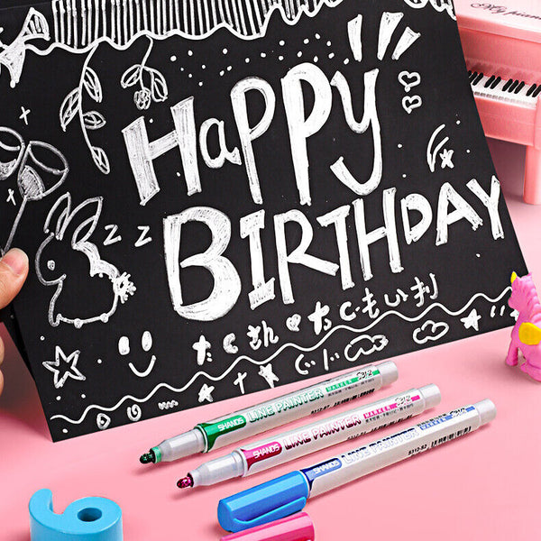 12 Color Drawing Double Line Outline Pen Highlighter Marker Pens Doodle Dazzle