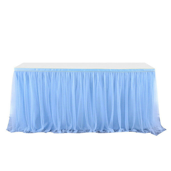 Tutu Tulle Table Skirt Fluffy Table Cloth Cover For Wedding Party Decor Fashion