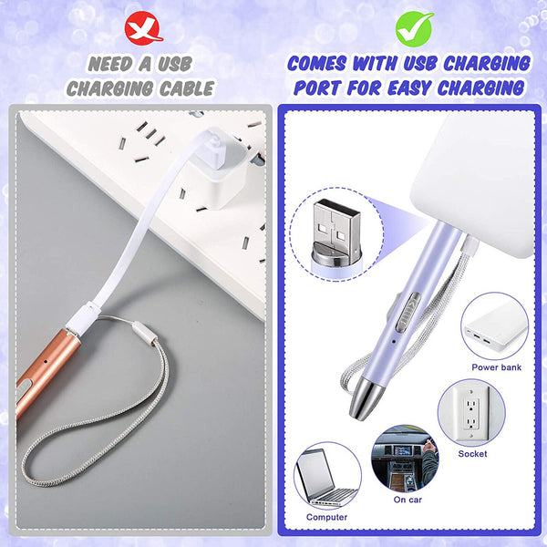 2X USB 5D Diamond Painting Pen Diamond Painting Tool LED Point Drill Accessories