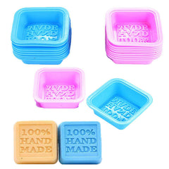 24pcs Silicone Soap Mould For DIY Handmade Soap Making Square Shape Molds AU