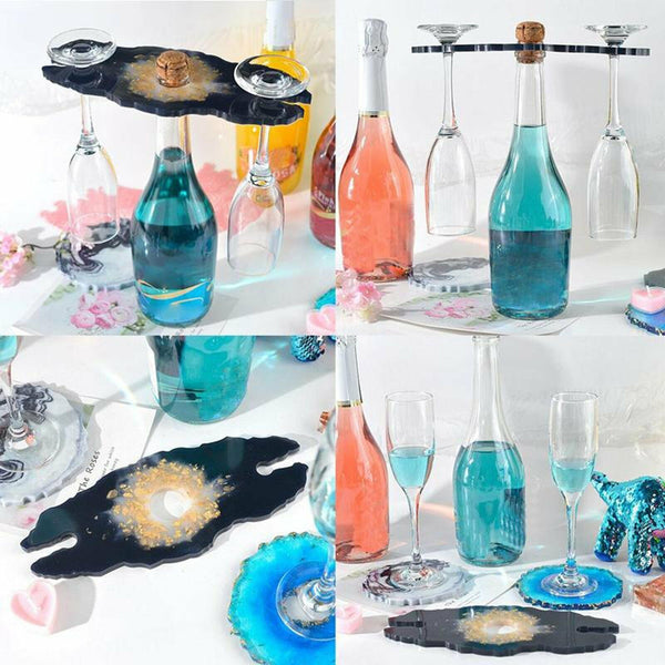 Silicone Wine Glass Holder Resin Casting Mold Cup Coaster Epoxy Mould Craft Tool