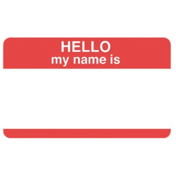 20 RED HELLO MY NAME IS HIGH TACK Blank Graffiti Slaps Pack!!  FIFTY STICKERS