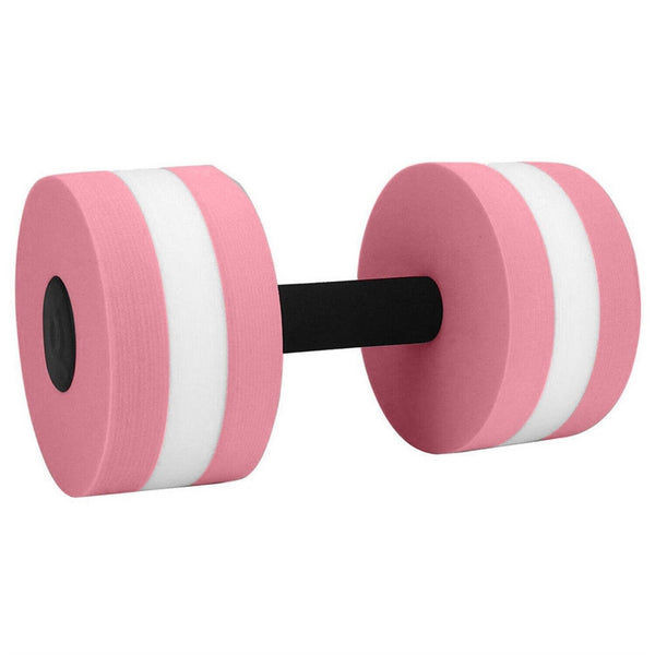 2x Pink Water Dumbbells Aquatic Exercise Dumb bells Water Aerobics Workouts Barbells - Lets Party