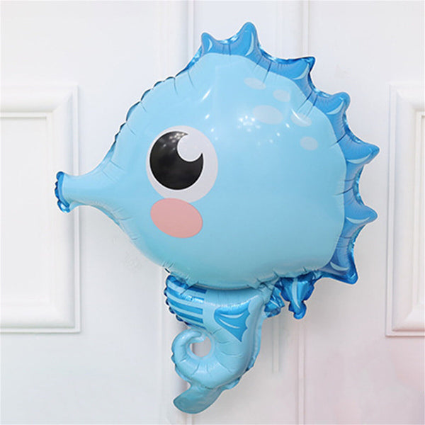 Hippocampus Ocean Animal Zoo Aluminium Foil Balloon Air Inflatable Party Decorat - Lets Party