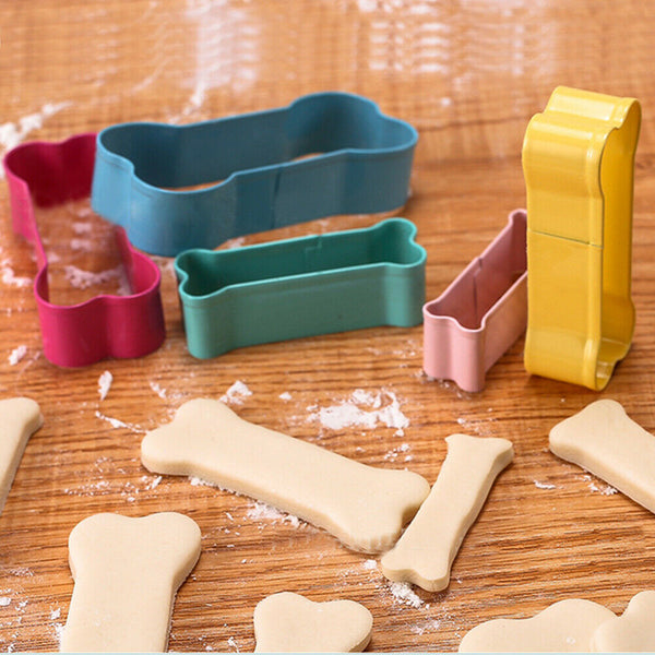 5Pcs Stainless Steel Dog Bone Cookie Cutter Biscuit Fondant Pastry Baking Tools - Lets Party