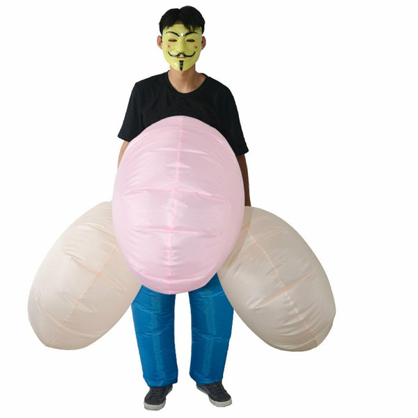Adult Inflatable Pants Willy Suit Fancy Dress Costume Funny Penis Hen Stag Party - Lets Party