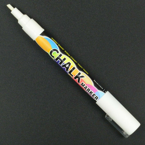 2X3mm Liquid Chalk Marker Pens Dual Nib White LED Writing Board Glass Pen Window - Lets Party