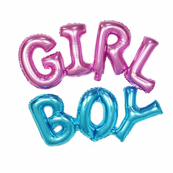 BABY BOY BABY GIRL Foil Balloons Baby Shower Birthday Party Decoration - Lets Party