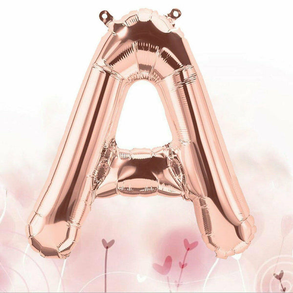 40cm Birthday Foil Balloons Letter Balloon Party Wedding Rose Gold 16" - Lets Party
