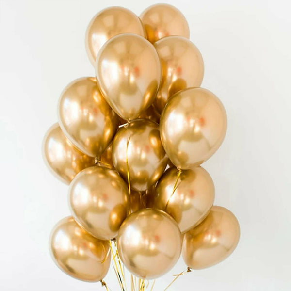 Ultra Thick Chrome Metallic Latex Balloons Set Birthday Wedding Party Decor 30cm - Lets Party