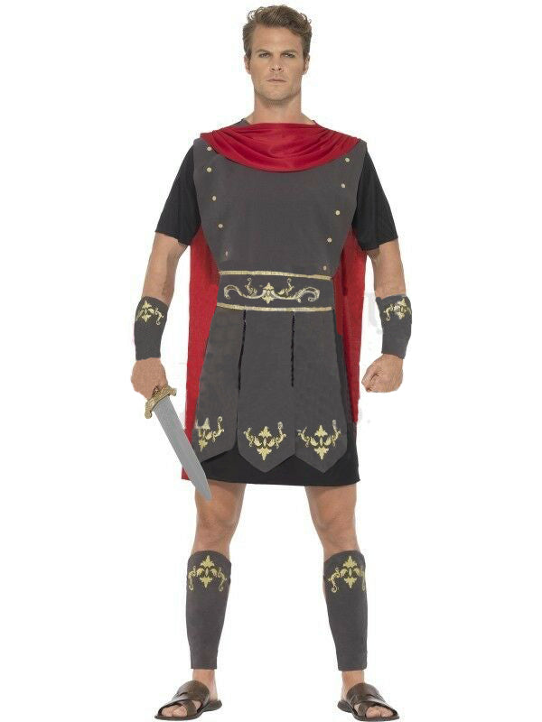 Mens Roman Soldier Costume Gladiator Hercules Toga Medieval Halloween Outfits - Lets Party