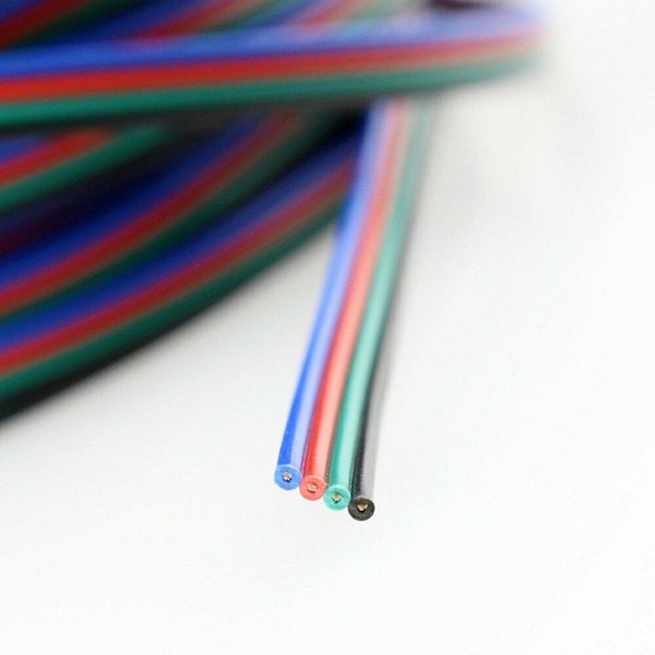 4-Pin Wire Flexible Extension Cable for RGB Led Strip Lights 8 Metres - Lets Party