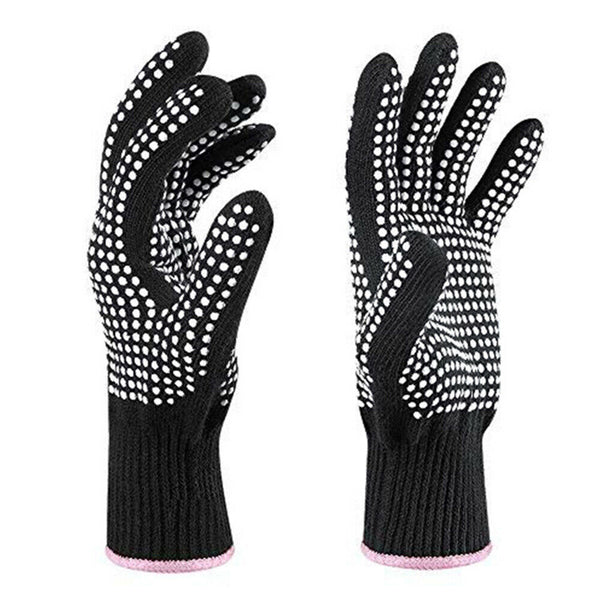 Hair Straightener Perm Curling Hairdressing Heat Resistant Protect Finger Glove - Lets Party