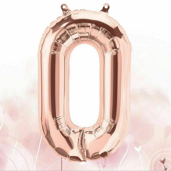 24pcs/set 30th Happy Birthday Balloon Rose Gold Chrome Confetti Number Balloons - Lets Party