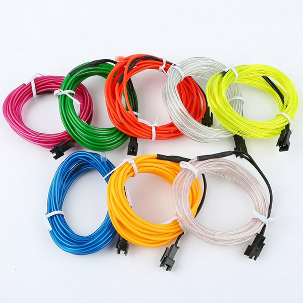 50 Pieces 1M EL Wire Mixed Colour LED Lights Glow EL Wire Party Strip - Lets Party