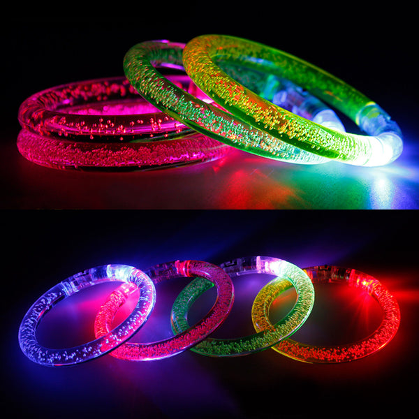 LED Bracelet Bubble Colour Changing Bangle Party Luminous Glow in the dark - Lets Party