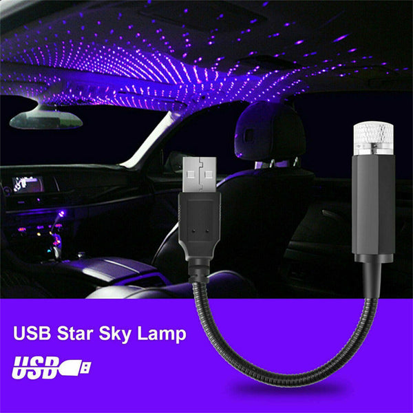 Car USB Star Ceiling Light Sky Projection Lamp Romantic Atmosphere Night Lights