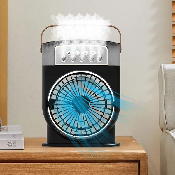 3 Speed Desk Misting Fan Spray Water Mist Fan Nightlights with 600ML Water Tank