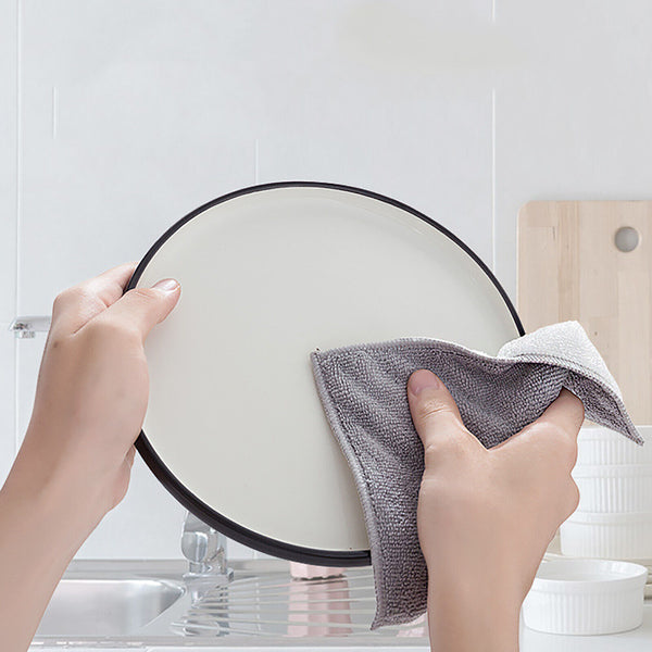 6/12PCS Microfibre Cleaning Cloth Dish Car Glass Kitchen Towel Washing Rag NEW