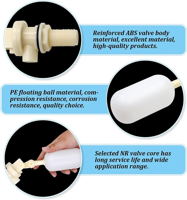 3x Automatic Water Level Control Valve Float Ball Adjusting Tank Trough Pool Spa