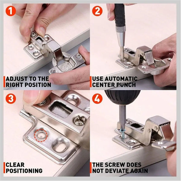 125mm/155mm Automatic Centre Punch Strong Adjustable Spring Loaded Drill Tool