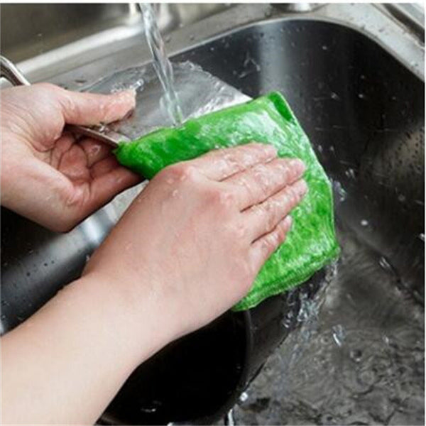 10X Microfibre Cleaning Cloths Window Dish Washing Glass Kitchen Towel Wipes AU